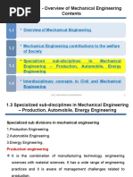 1.3 Specialized Sub-Disciplines in Mechanical Engineering - Production, Automobile, Energy Engineering