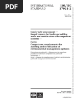 Competence Requirements For Auditing and Certification of Environmental Management Systems - ISO 17021-2-2016