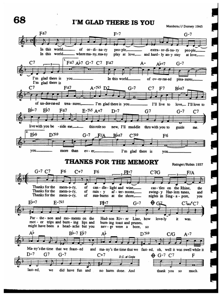 Thanks For The Memory Lead Sheet PDF