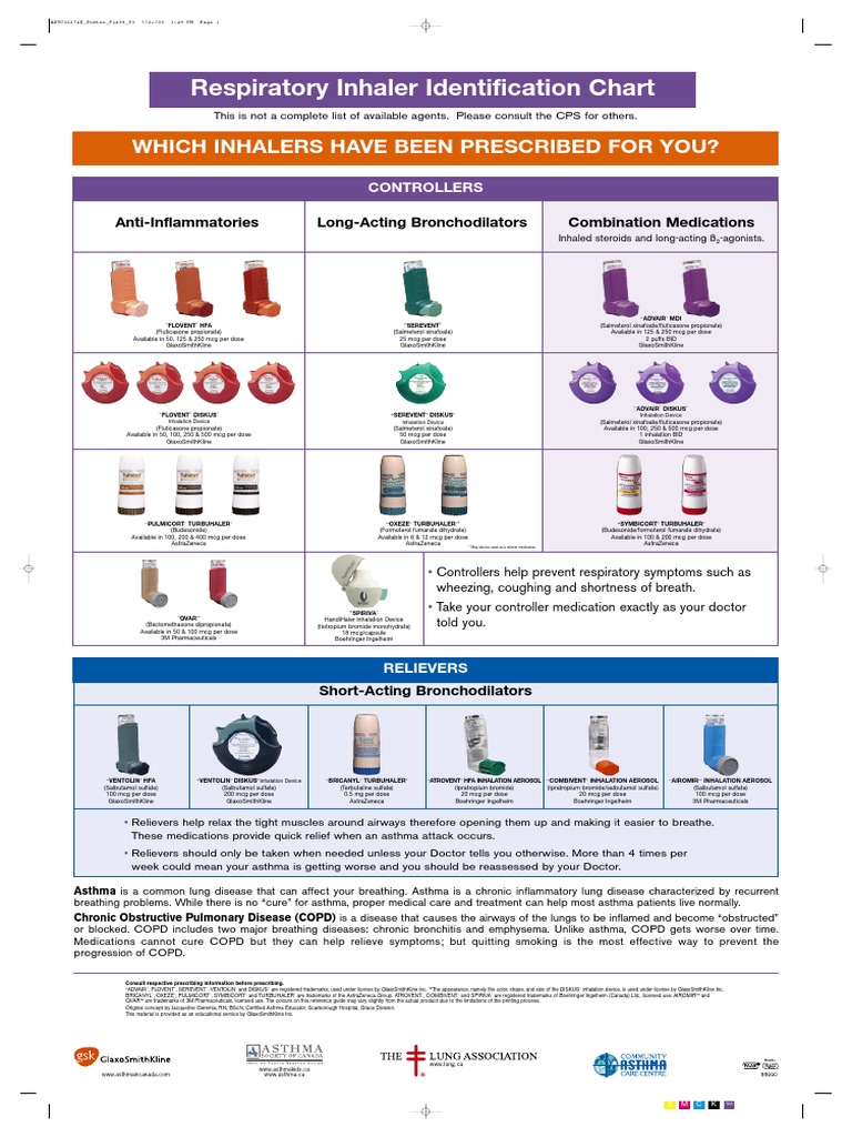 Respiratory Inhaler Identification Chart: Which Inhalers Have Been ...