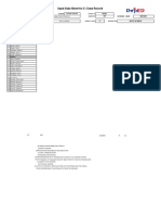 Input Data Sheet For E-Class Record: School Year