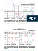 Time Table Session: September-December 2020: 1st Semester Information Technology