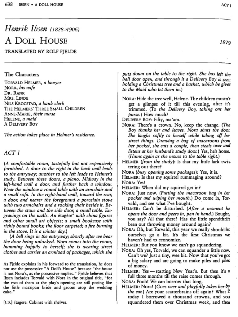 A Dolls House PDF A Doll's House