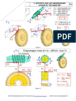 Efforts Engrenages Roue Et Vis Sans Fin