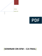 Seminar On SFM - Ca Final: Archana Khetan B.A, CFA (ICFAI), MS Finance, 9930812721