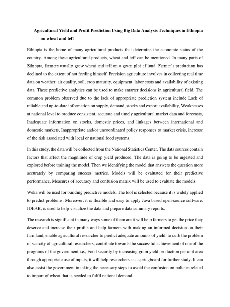 Agricultural Yield and Profit Prediction Using Big Data Analysis ...