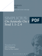 Simplicius - On Aristotle's On The Soul (I)