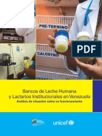 Bancos de Leche Humana y Lactarios Institucionales en Venezuela