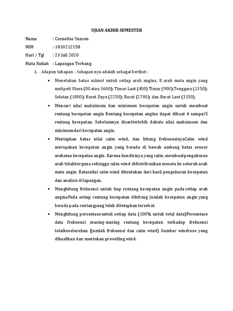 Analisis Angin dan Perencanaan Runway | PDF | Metode & Bahan Ajar