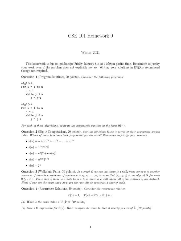 Homework 0 | PDF | Teaching Methods & Materials
