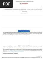 Compressive Strength of Concrete -Cube Test, Procedure, Results