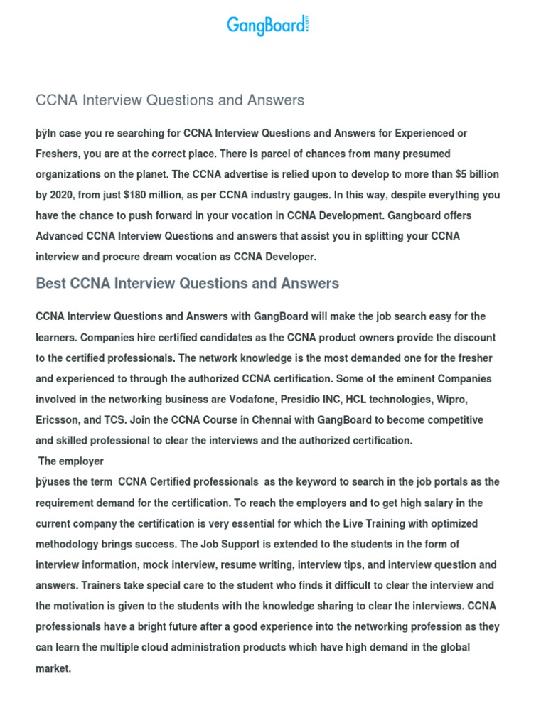 InstaPDF - in Ccna Routing and Switching Interview Questions Answers ...