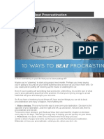 10 Ways To Beat Procrastination