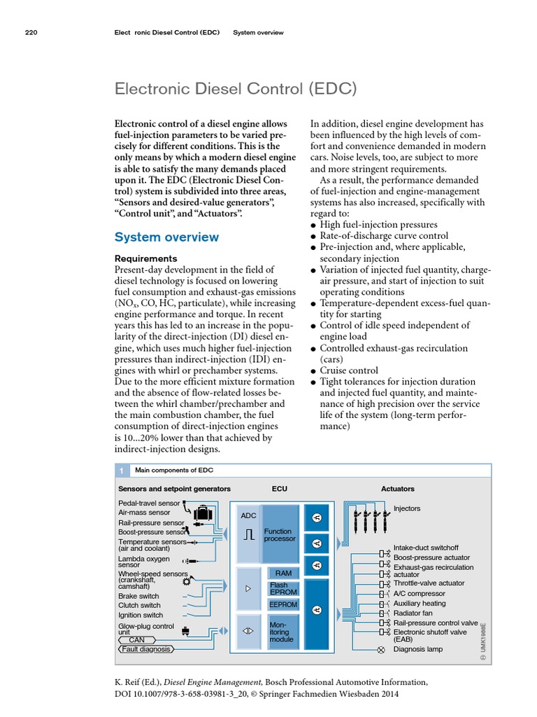 Electronic Diesel Control (EDC) System Overview PDF Diesel Engine