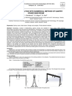 Design and Analysis With Numerical Method of Gantry Crane Main Beam