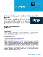 The Costs and Benefits of Packaging Waste Management Systems in Europe: The Perspective of Local Authorities