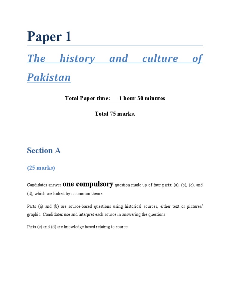 Paper 1 History Info PDF