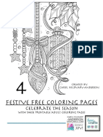4 Festive Holiday Coloring Pages For Adults