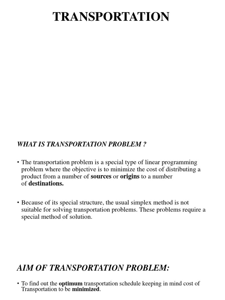 Transportation 191018053805 | PDF | Mathematical Optimization | Algorithms
