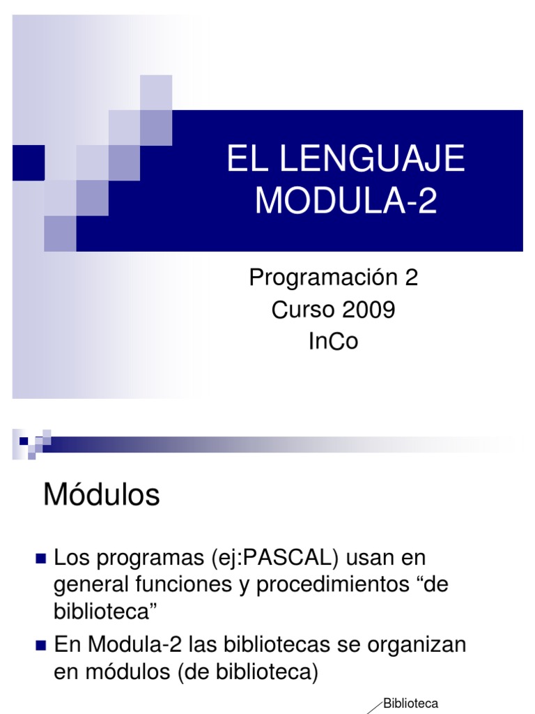 Lenguaje Modula 2 | PDF | Compilador | Tipo de datos