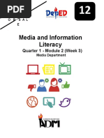 Media and Information Literacy: Quarter 1 - Module 2 (Week 3)