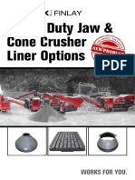 Heavy Duty Jaw & Cone Crusher Liner Options