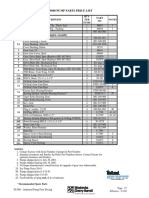 5080 Pump Parts Price List: Notes Item NO. Description Qty. PER Pump NO