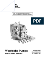 Pumps-Positive Displacement-Rotary-Waukesha Universal Service Manual