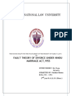 Chanakya National Law University: Fault Theory of Divorce Under Hindu Marriage Act, 1955