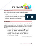 Tourism and Tourists: Week 2