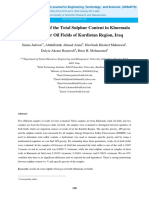 Determination of The Total Sulphur Content in Khurmala and Guwayar Oil Fields of Kurdistan Region, Iraq