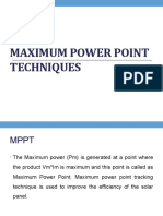 Maximum Power Point Techniques