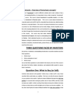 Investments - 3 Questions Every Investor Must Answer