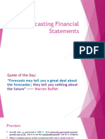 Forecasting Financial Statements