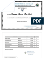 Certificado Estudios Microsoft Office