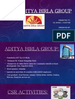 Aditya Birla Group: Presented To: Dr. Komal J. Khatter