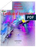Certificate of Appreciation: 8K Organization Inac, Magpet, Cotabato SEC Reg. No. CN201535540