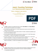 5 Assignment: Counting Technique: Undergraduate of Telecommunication Engineering