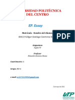 EP. Essay: Universidad Politécnica Del Centro