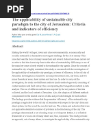 Sustainable City Paradigm