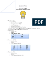 2 - Lecture Note 2 - Operator Logika