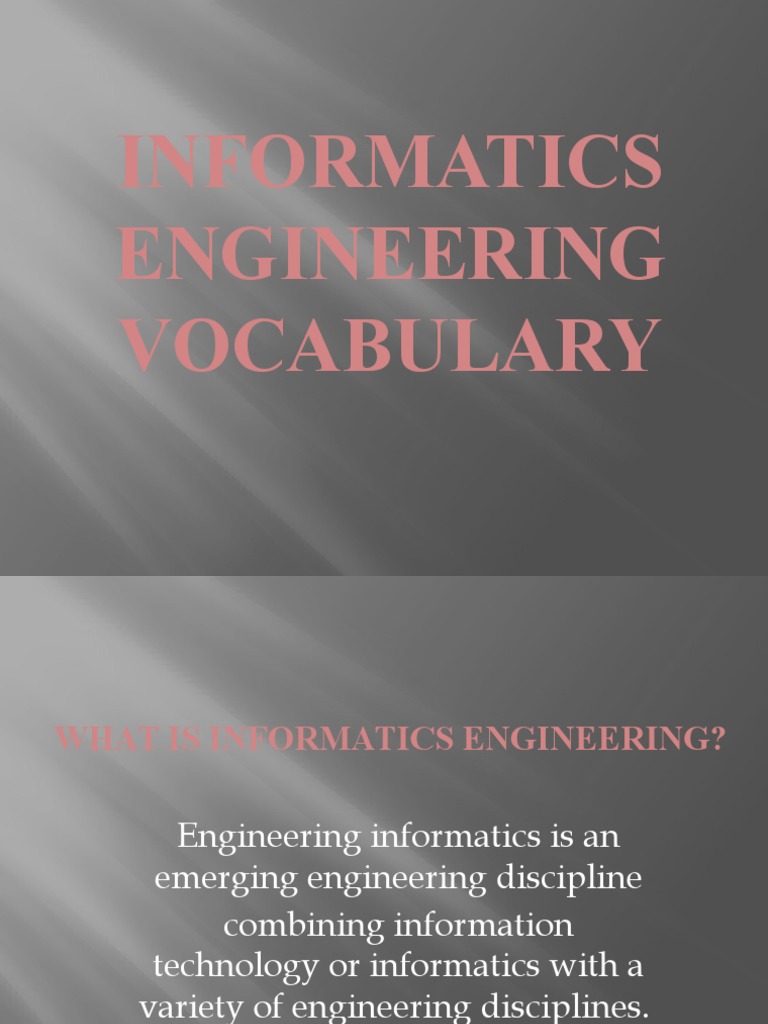 2 - Session 2 (Informatics Engineering Vocabulary) | PDF | Computers