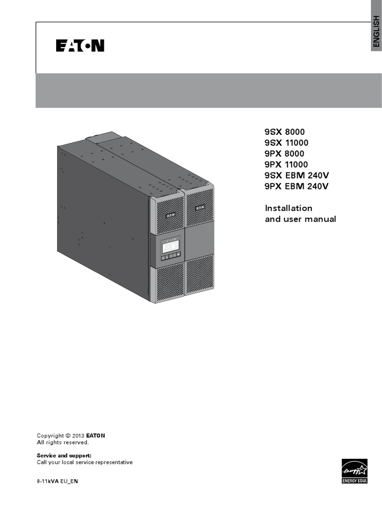 9SX 8000 9SX 11000 9PX 8000 9PX 11000 9SX EBM 240V 9PX EBM 240V ...