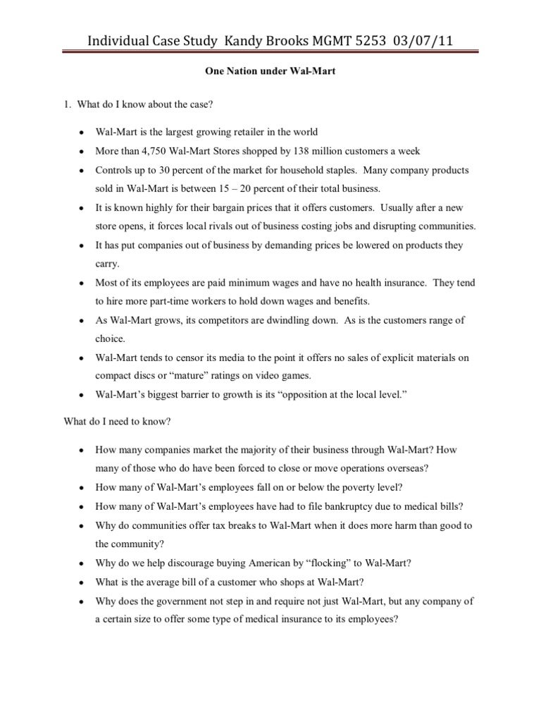 One Nation Under Wal-Mart | PDF | Walmart | Employment