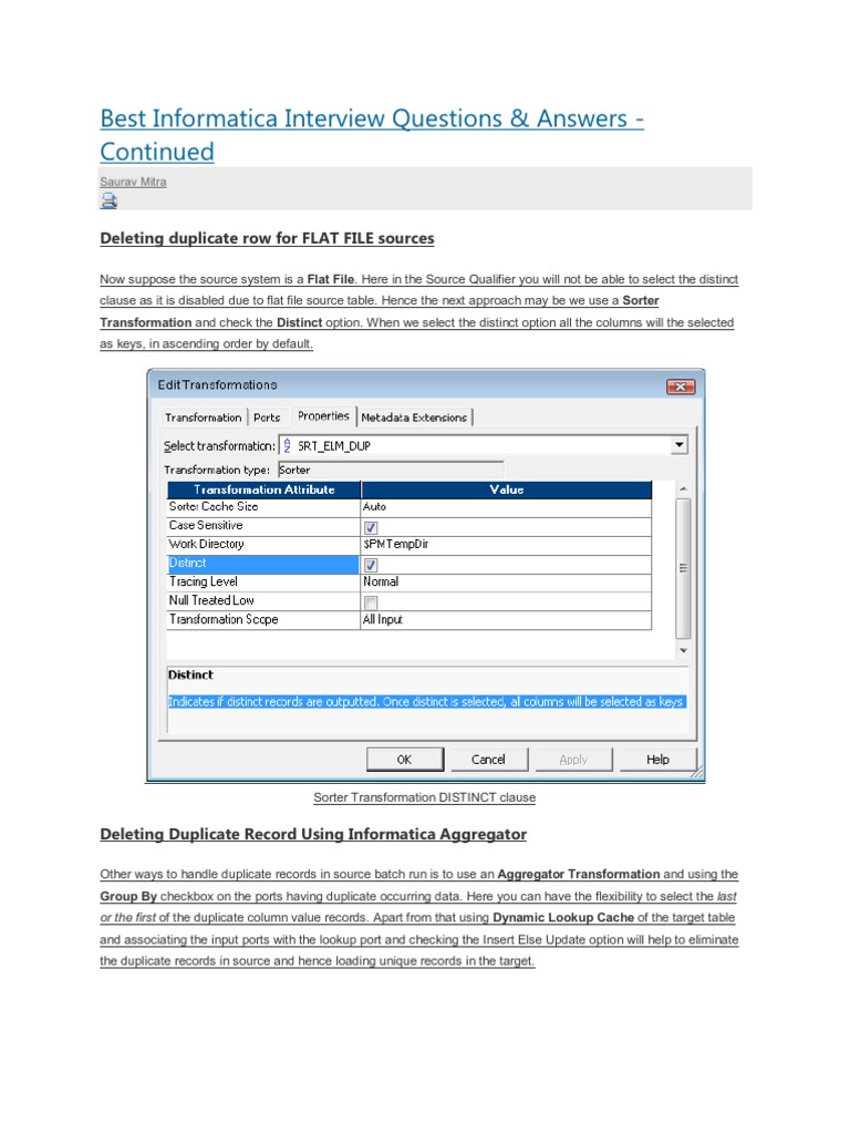 Informatica Notes | PDF