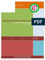 Belajar Microsoft Word 2007