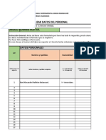 Formulario Actualizacion de Datos Del Personal