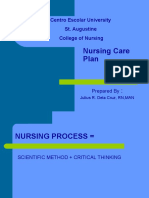Nursing Care Plan: Centro Escolar University St. Augustine College of Nursing