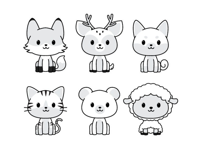 Dibujos Kawaii para Colorear Ikigai Animales (Artículo) Autor Ikigai  Matsuri | PDF