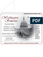 School of Public and International Affairs - Washington Semester, 2011 poster